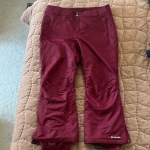 Columbia Women's Burgundy Snow Pants